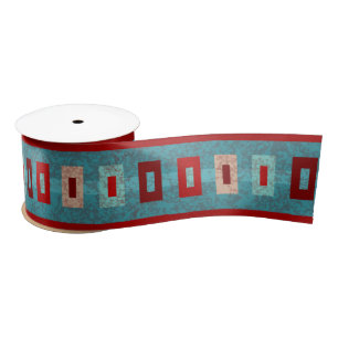 Zuidwest Mesas Retro Vibe Turquoise & Rood Satijnen Lint