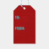 Zuidwest Mesas Rood en Turquoise Cadeaulabel (Achterkant)