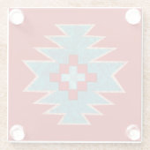 Zuidwest Mesas Rood en Turquoise Glazen Onderzetter (Achterkant)