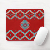 Zuidwest Mesas Rood en Turquoise Muismat (Met muis)