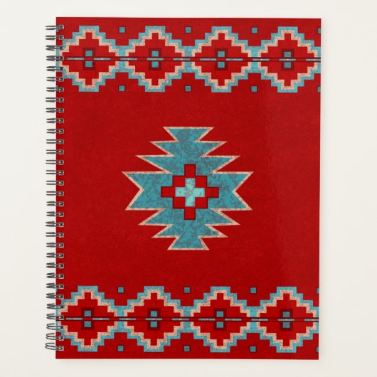 Zuidwest Mesas Rood en Turquoise Planner (Voorkant)