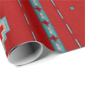 Zuidwest Mesas Rood & Turquoise Cadeaupapier (Rol Hoek)