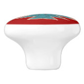 Zuidwest Mesas Rood & Turquoise geometrisch patroo Keramische Knop (Zijkant)