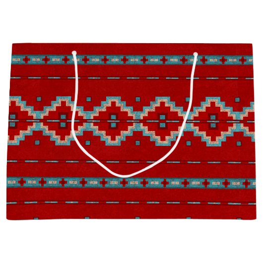 Zuidwest Mesas Rood & Turquoise Groot Cadeauzakje (Voorkant)