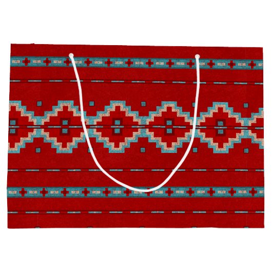 Zuidwest Mesas Rood & Turquoise Groot Cadeauzakje (Achterkant)
