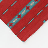 Zuidwest Mesas Rood & Turquoise Groot Fleece Deken (Hoek)
