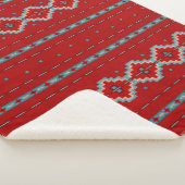 Zuidwest Mesas Rood & Turquoise Klein Sherpa Deken (3/4)