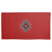 Zuidwest Mesas Rood & Turquoise Kussensloop (Voorkant-Links)