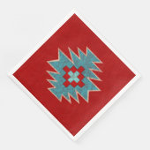 Zuidwest Mesas Rood & Turquoise Servet (Hoek)
