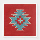 Zuidwest Mesas Rood & Turquoise Servet (Voorkant)