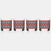 Zuidwest Mesas Turquoise en Rood Whisky Glas (Voorkant)