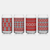 Zuidwest Mesas Turquoise Geometrische Assortiment Blikvorm Glas (Achterkant)