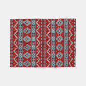 Zuidwest Mesas Turquoise & Red Small Fleece Deken (Voorkant (Horizontaal))
