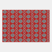 Zuidwest Mesas Turquoise & Rode Geometrische Patro Inpakpapier Vel (Voorkant 3)