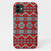 Zuidwest Mesas Turquoise & Rode Telefoon Case (Achterkant)