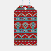 Zuidwest Mesas Turquoise & Rood Cadeaulabel (Voorkant)