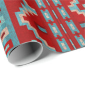 Zuidwest Mesas Turquoise & Rood Cadeaupapier (Rol Hoek)
