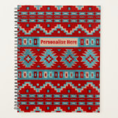 Zuidwest Mesas Turquoise & Rood Gepersonaliseerd Planner (Voorkant)