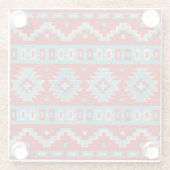 Zuidwest Mesas Turquoise & Rood Glazen Onderzetter (Achterkant)