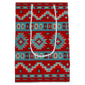 Zuidwest Mesas Turquoise & Rood Medium Cadeauzakje (Achterkant)