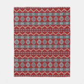 Zuidwest Mesas Turquoise & Rood Medium Fleece Deken (Voorkant)
