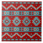 Zuidwest Mesas Turquoise & Rood Tegeltje (Voorkant)