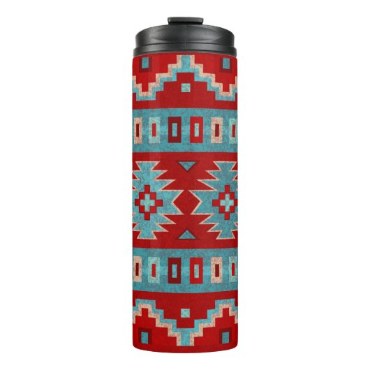 Zuidwest Mesas Turquoise & Rood Thermosbeker (Voorkant)