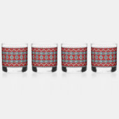 Zuidwest Mesas Turquoise & Rood Whisky Glas (Achterkant)
