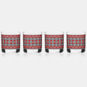 Zuidwest Mesas Turquoise & Rood Whisky Glas (Voorkant)