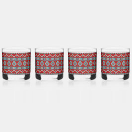 Zuidwest Mesas Turquoise & Rood Whisky Glas