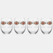 Zuidwest-monogram Wijnglas Zonder Voet (Rechts)