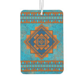 Zuidwest Mountain Peak Turquoise geometrisch ontwe Luchtverfrisser (Achterkant)