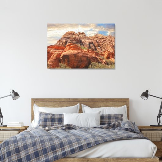 Zuidwest Mountain Scene Canvas Afdruk (Insitu (Slaapkamer))