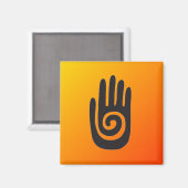 Zuidwest Native American Hand Symbol Magnet (Voorkant / Achterkant)