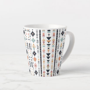 Zuidwest-Navajo geïnspireerde geometrische crèmekl Latte Mok