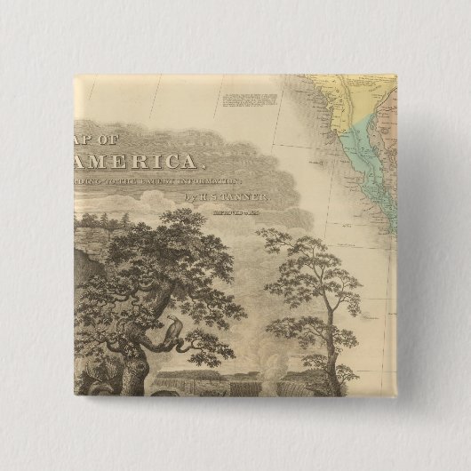 Zuidwest-Noord-Amerika Vierkante Button 5,1 Cm (Voorkant)