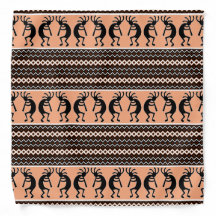 Zuidwest Ontwerp Aztec Kokopelli Patroon Bandanna