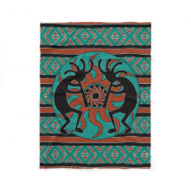Zuidwest ontwerp Turquoise Tribal Sun Kokopelli