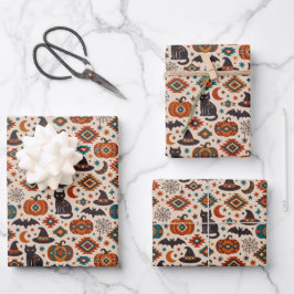 Zuidwest Oranje Pompoen Halloween Inpakpapier Vel
