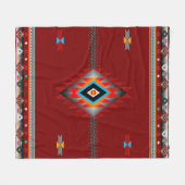 Zuidwest Patroon #1 - kleur veranderlijk Fleece Deken (Voorkant (Horizontaal))