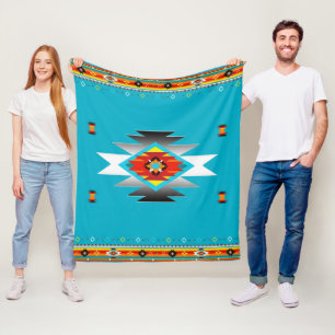Zuidwest Patroon 8, veranderlijke kleuren Fleece Deken