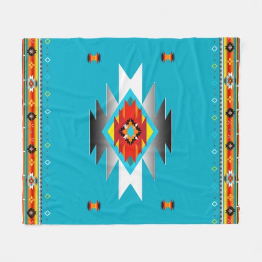 Zuidwest Patroon 8, veranderlijke kleuren Fleece Deken (Voorkant (Horizontaal))