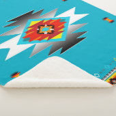 Zuidwest Patroon 8, veranderlijke kleuren Sherpa Deken (3/4)