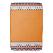 Zuidwest Pattern Boho Rustieke Oranje & Blauw Badmat (Voorkant Verticaal)