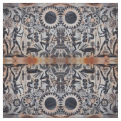 Zuidwest Petroglyphs Kachina Dancer Pattern Stof (Swatch)