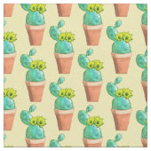 Zuidwest Potted Yellow Flowering Cactus Stof (Close Up)