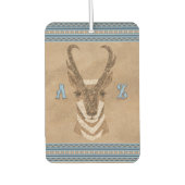 Zuidwest Pronghorn Antelope Head Custom Initialen Luchtverfrisser (Voorkant)