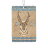 Zuidwest Pronghorn Antelope Head Custom Initialen Luchtverfrisser (Achterkant)
