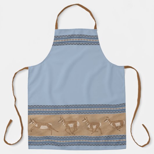 Zuidwest Pronghorn Antilope Blauwe Rand Groot Schort (Voorkant)