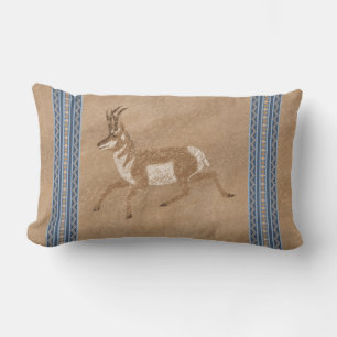 Zuidwest Pronghorn Hardlopende Antelope Blauwe Ran Kussen